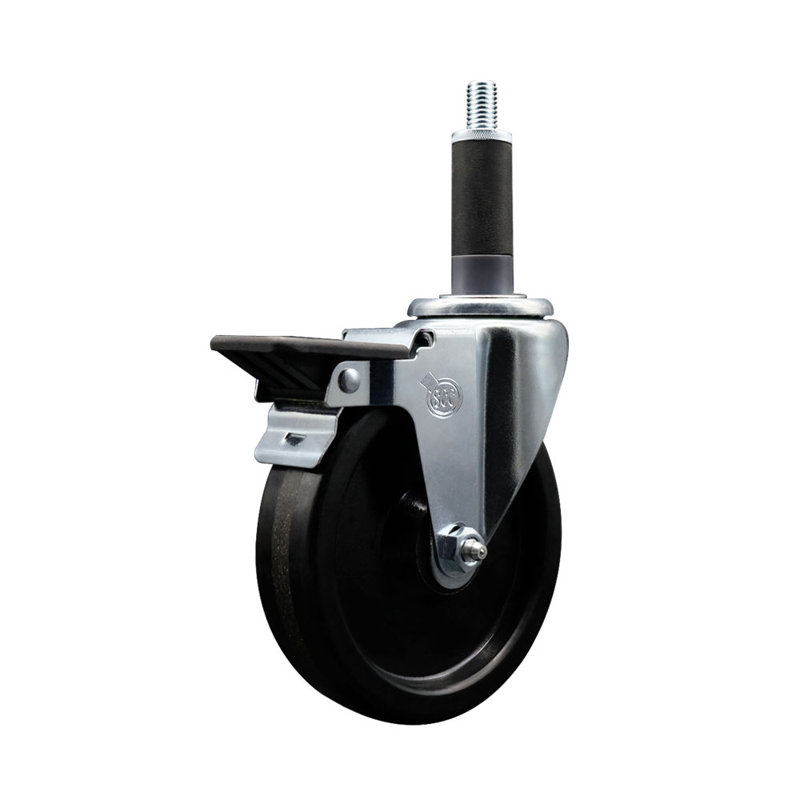 Phenolic Swivel 1 Inch Expanding Stem Caster with Brake SCC