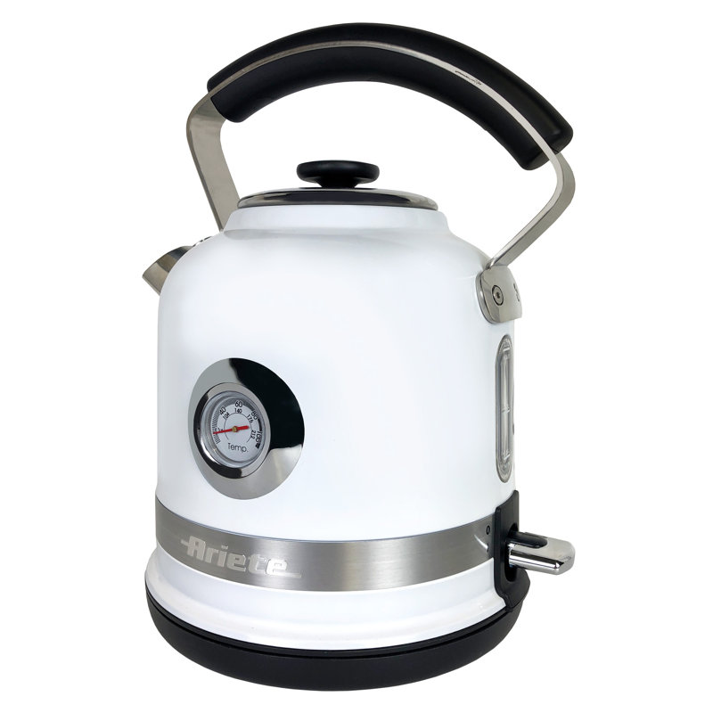 Ariete Moderna 1.7L Stainless Steel Electric Kettle, White