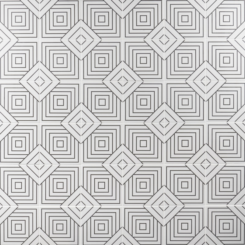 Script 8" x 8" Porcelain Wall and Floor Tile