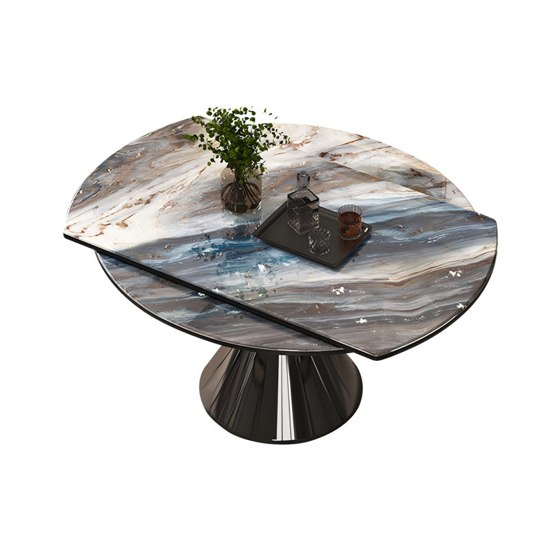 Table de salle à manger en acier au carbone, H 29,53 po x L 59,06 po x l 35,43 po