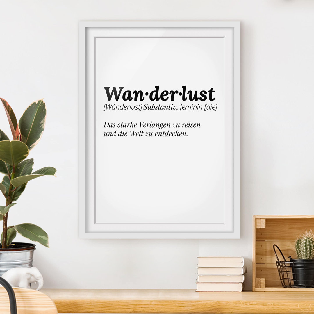 Poster Die Definition von Wanderlust