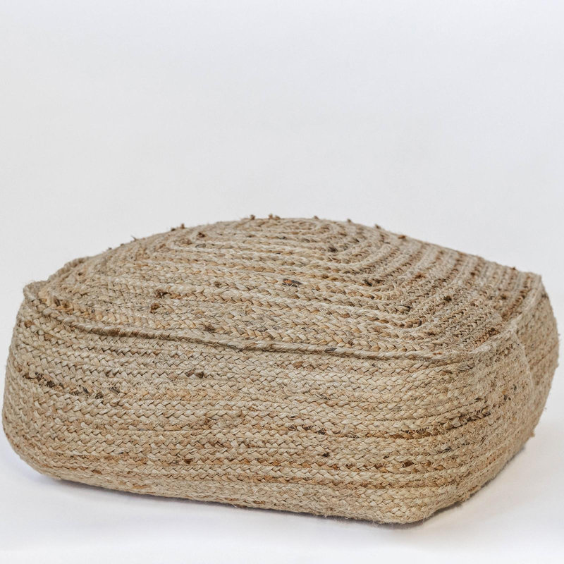 Coussin en jute et coton réversible