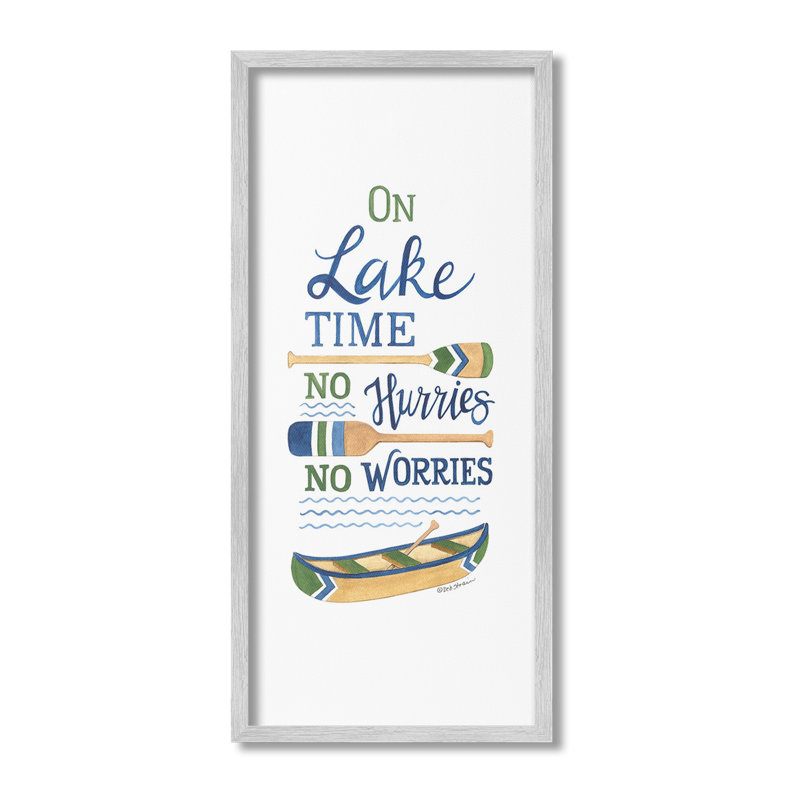 «No Hurries On Lake Time», estampe numérique par Deb Strain, Estampe numérique Farmhouse, H 30 po x l 13 po