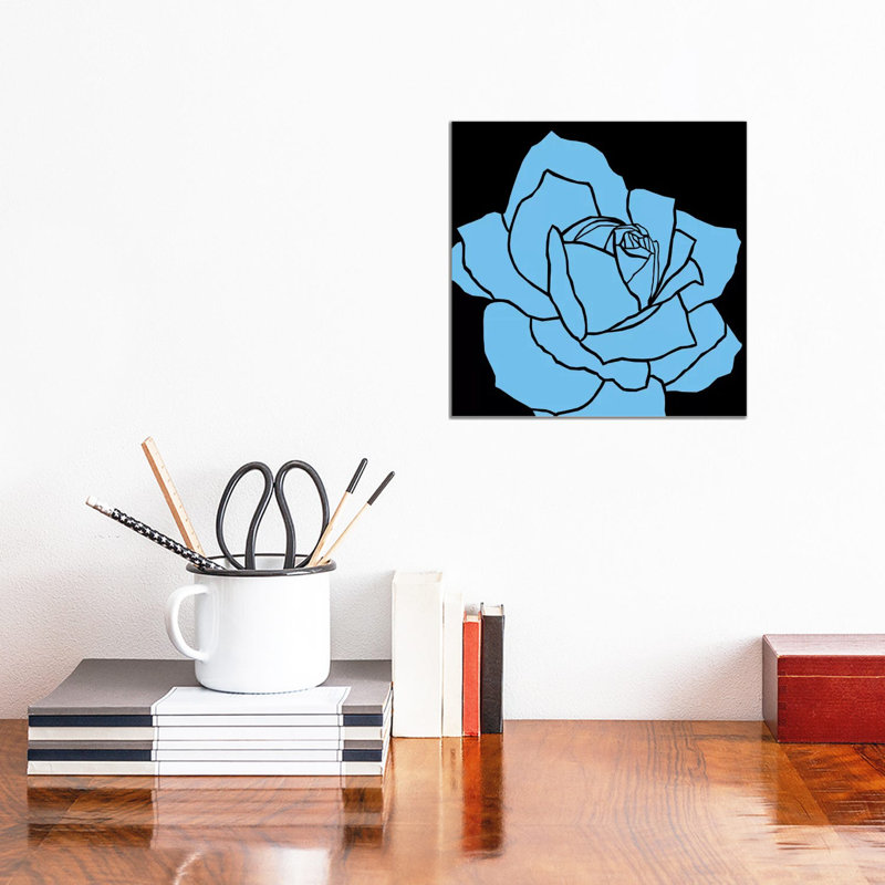 Rose Blue Ida by Art Mirano - Wrapped Canvas Print, 30.48cm H x 30.48cm W x 1.905cm W