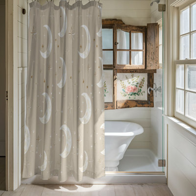 Rideau de douche 1 pièce Boho Constellations