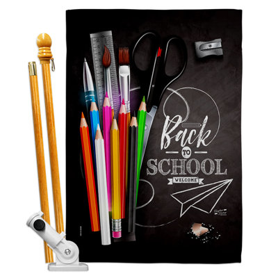 Double Sided 40'' H x 28'' W Polyester Graduation Flag Set