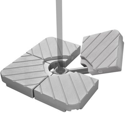  Heavy Duty 170LBS Patio Umbrella Base,4PCS Water & Sand Filled,Cantilever Patio Umbrella Stand for 9-10FT Patio Umbrellas Use