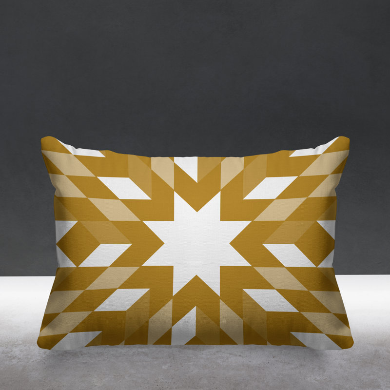 Coussin intérieur / extérieur Lynn Country, Jaune