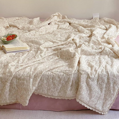Cute Pattern 2-Layer Muslin Cotton Quilt/Blanket