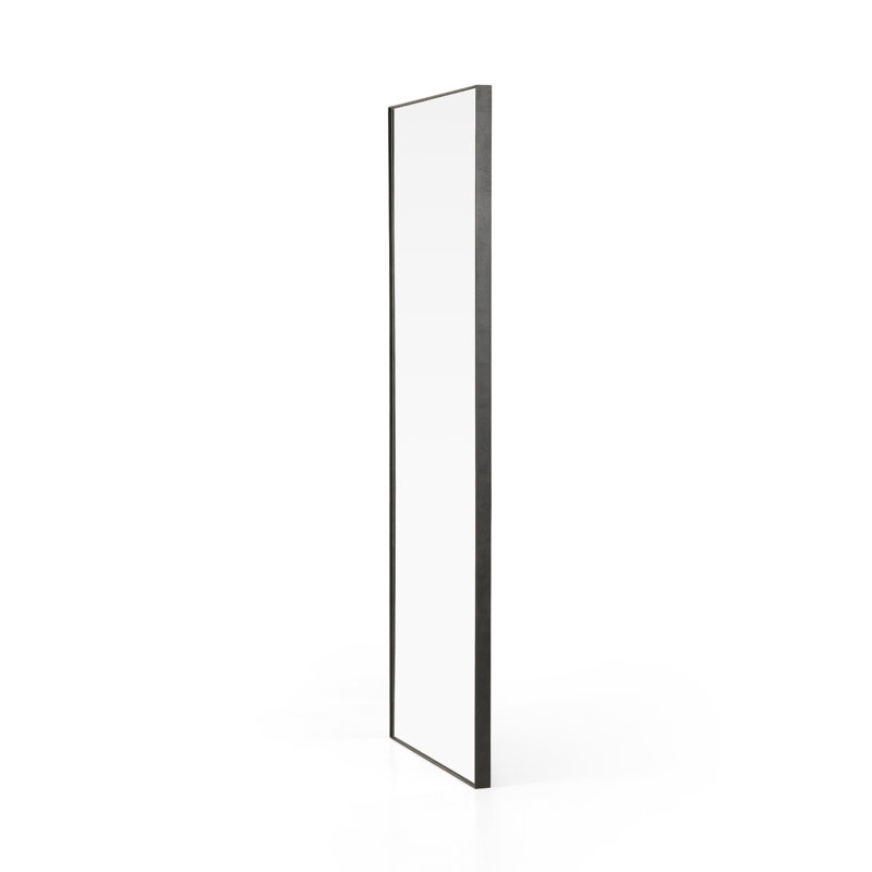 Bellvue Rectangle Metal Mirror, Black