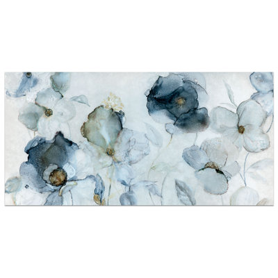 « fleuring indigo », reproduction de peinture à l’acrylique sur toile tendue