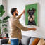 Schnauzer Portrait Modern - Wrapped Canvas-1577128749-1577128784