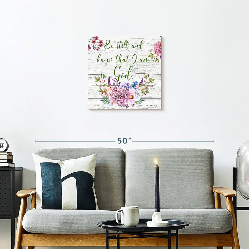 Verset biblique de Tergel Garden Florals, H 20 po x l 20 po