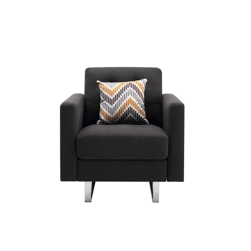 Fauteuil de canapé confortable et moelleux avec dossier robuste pour la détente, Lin beige