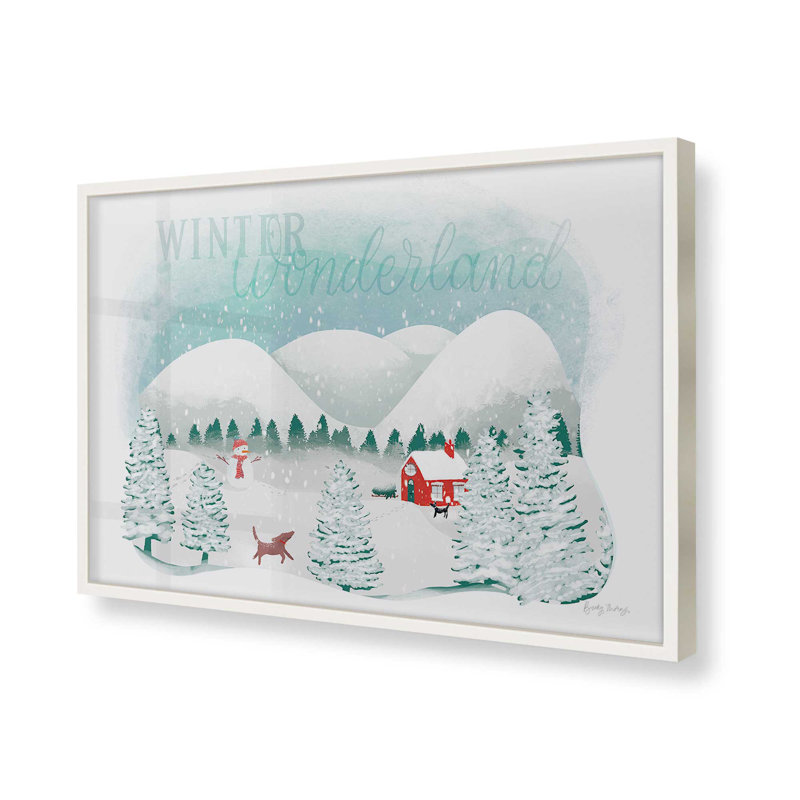 Rustic Winter Wonderland, reproduction encadrée, Cadre simple blanc opaque, H 13 po x l 17 po x P 1,25 po