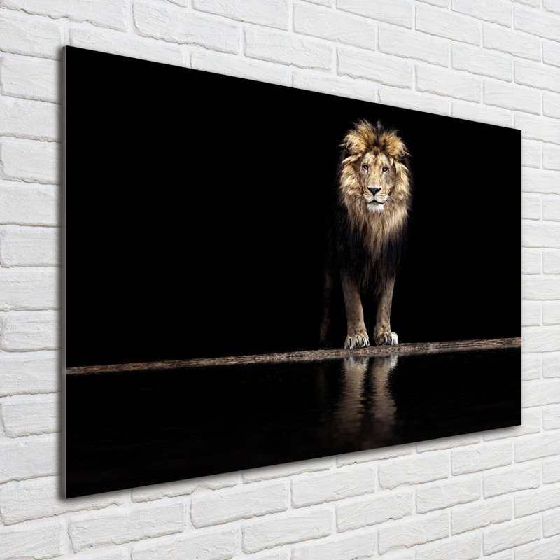 Portrait Of A Lion - Unframed Art Prints on Glass