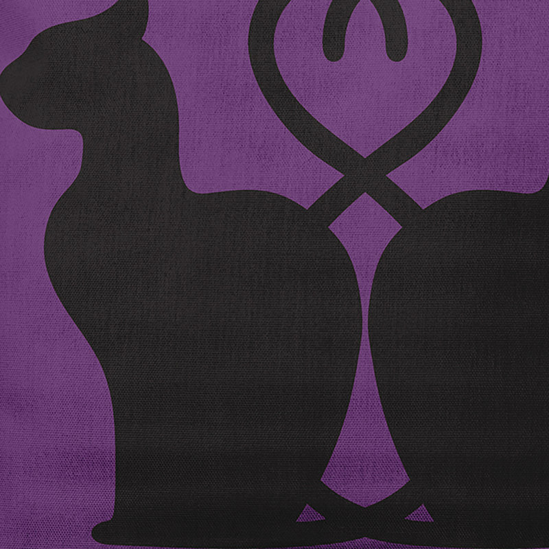Coussin décoratif Conniving Cats, 26 po x 26 po, Améthyste