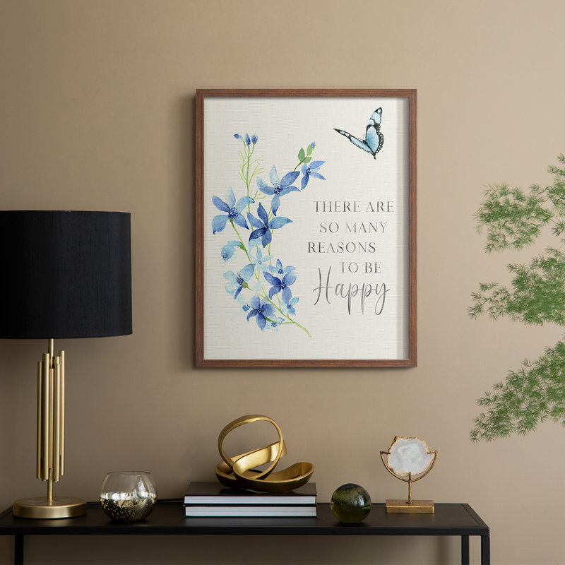 Printemps botanique I, reproduction encadrée - bois massif, Noyer, H 11 po x l 9 po