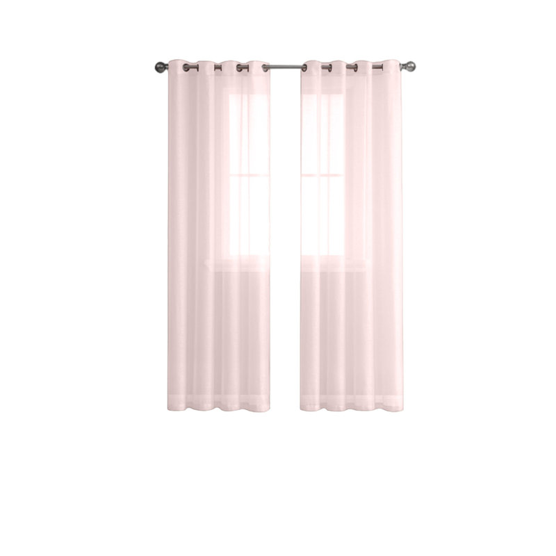 Kbndieu Semi Sheer Curtains for Bedroom 98 Inches Long Grommet Vertical Window Curtains Drapes with Light Through for Living Room