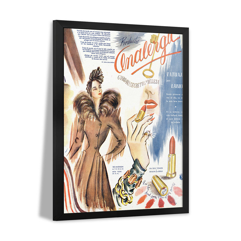 Affiche encadrée haut de gamme 1930