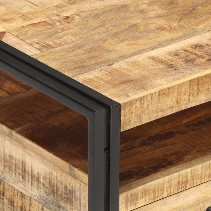Jamie Sled Coffee Table with Storage, Oak