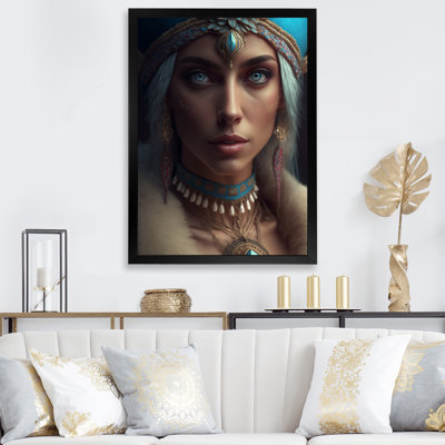 Femme aux yeux bleus V sur toile