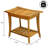 Tucker 22.1" Traditional Classic Slatted Solid Acacia Wood Indoor/Outdoor Shower Bench with Shelf and Handle-315371884