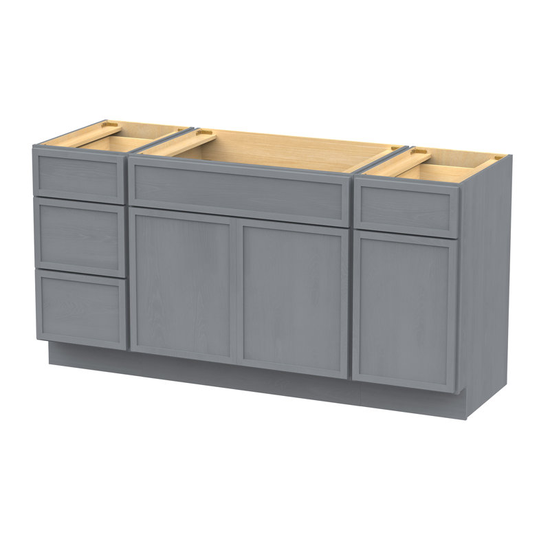 Base de meuble-lavabo simple 69 po seulement, Argent