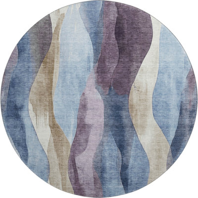 Premium Machine Washable Prado AMF1989 Waves Rug