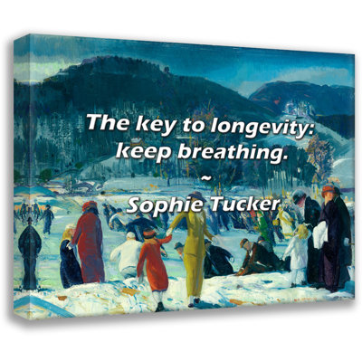 Sophie Tucker Quote: The key to longevity: keep breathing.