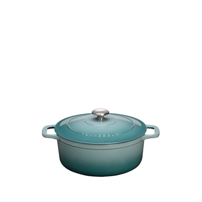 French Home Non-Stick Oval Dutch Oven, Quartz Blue, 6.25 qt