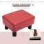 Élégant rouge pour le salon, avec siège rembourré en mousse rembourrée et pieds en plastique pour la chambre à coucher, ensemble de rembourrage confortable