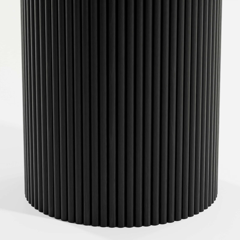 Table de salle à manger en bois massif, Noir, noir, noir, noir, H 30 po x L 60 po x l 60 po