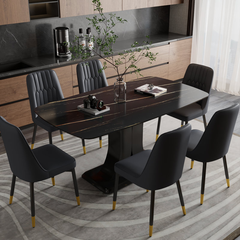 Ensemble repas pour 6 personnes, 7, Noir, Noir