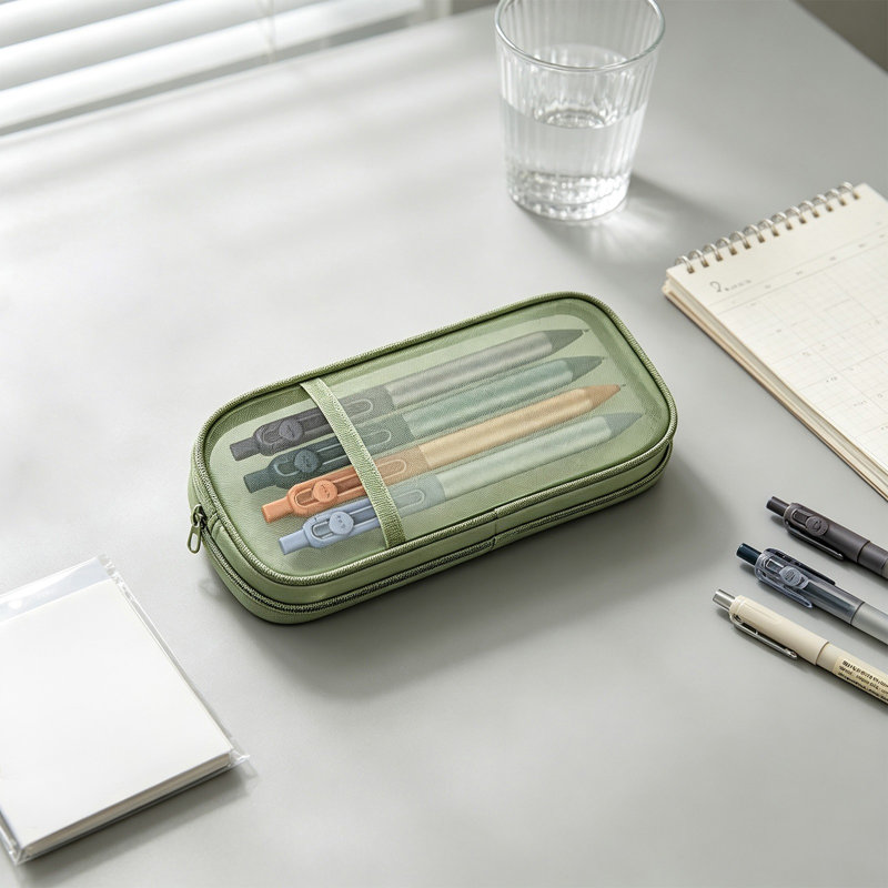 Trousse à crayons en tissu coloré, pochette pour crayons et pinceaux de maquillage pour enfants et adolescents, pour la maison et le bureau