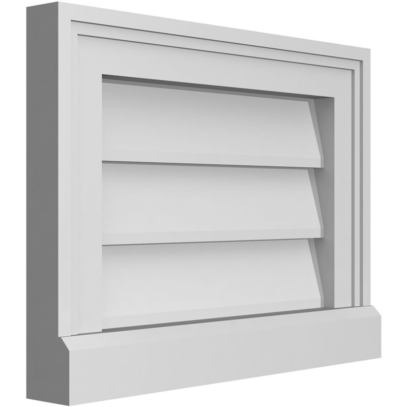 Cadre de seuil Brickmould, brun clair apprêté, H 12 po x l 16 po x P 2 po