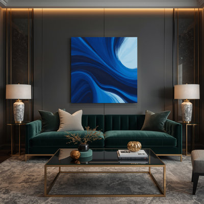 Art abstrait sur toile abstrait bleu