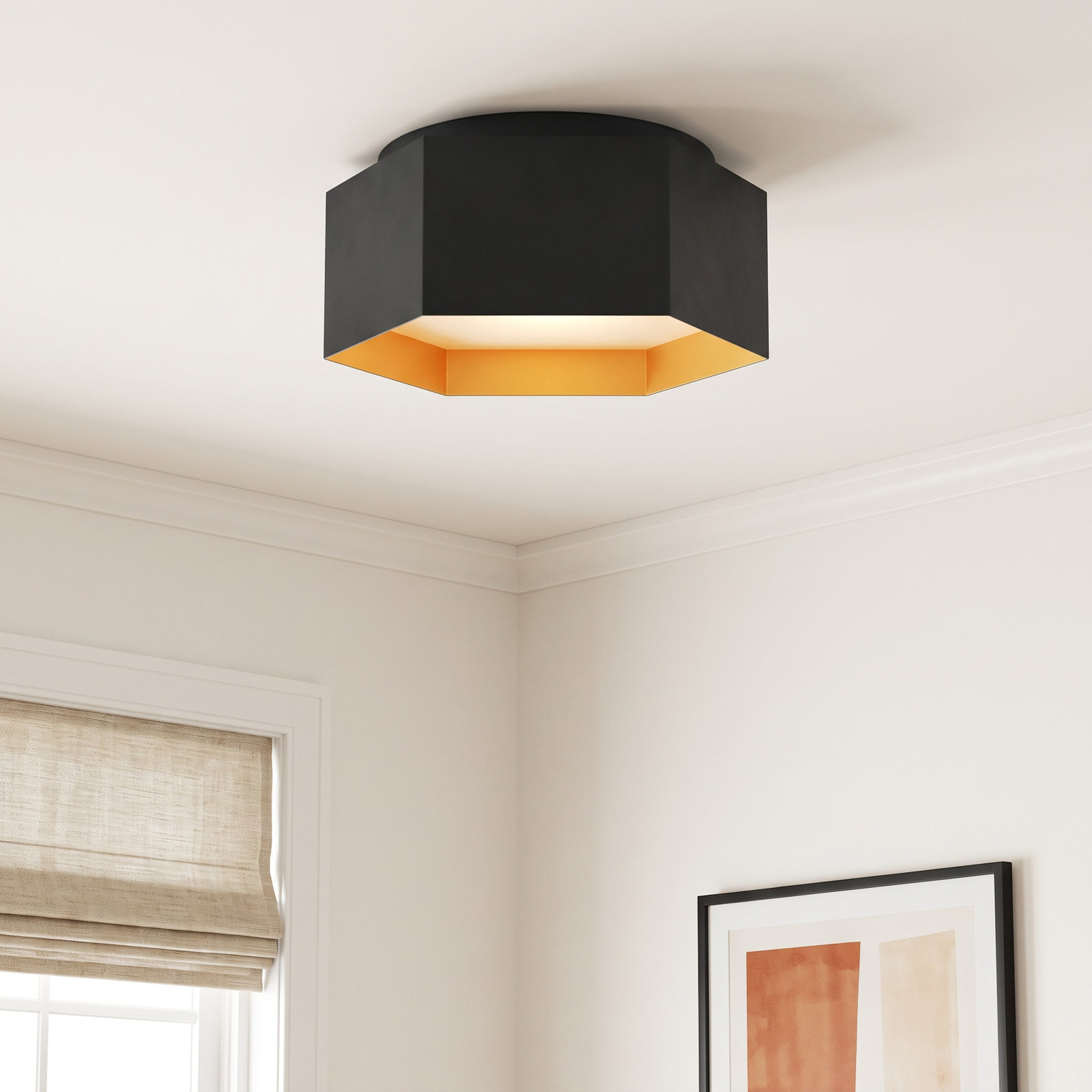 Allo Single Light Metal LED Flush Mount