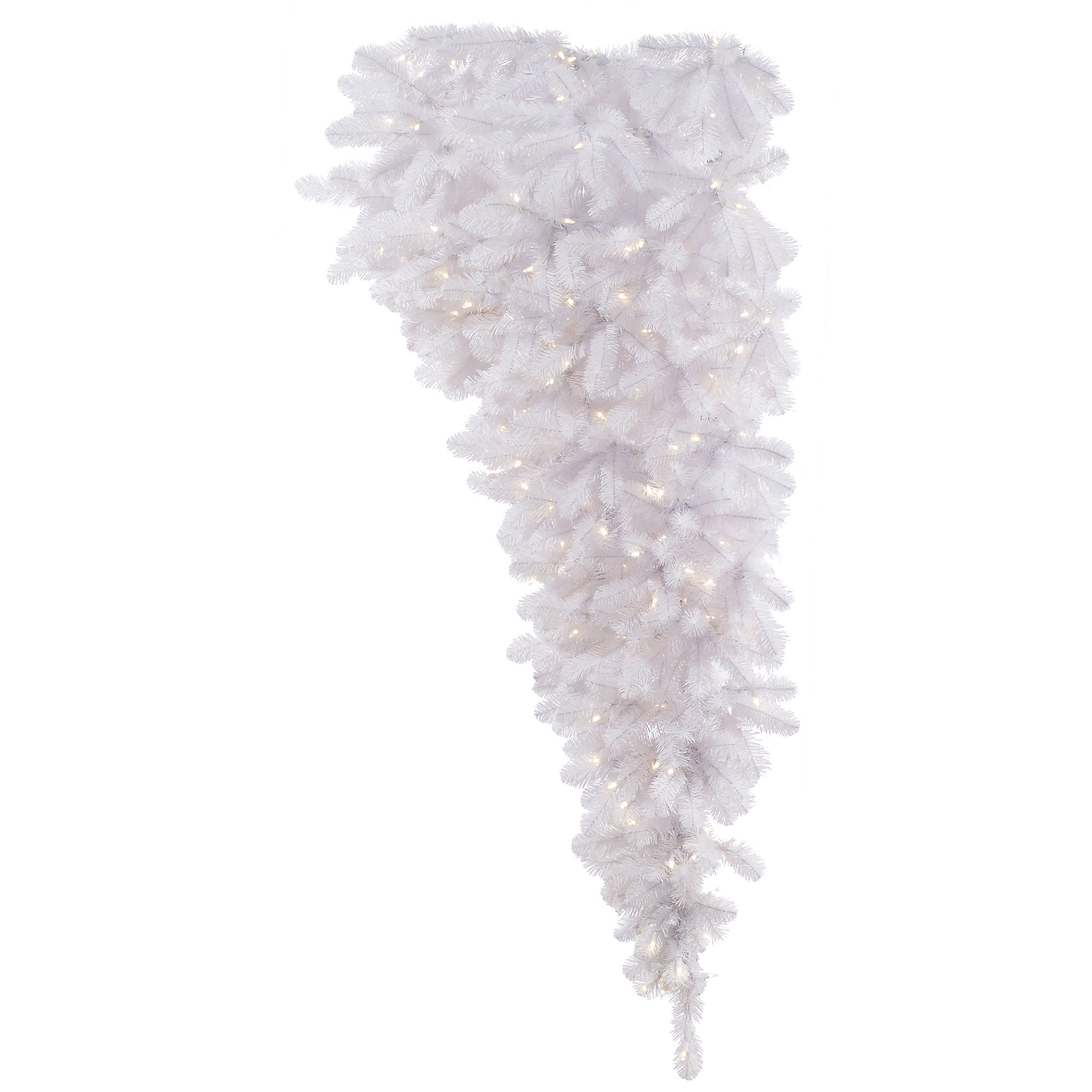 The Holiday Aisle® 6' White Upside Down Christmas Tree, Half Tree Wayfair