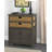 ClickDecor Nelson Storage Chest Cabinet with 2 Wicker Baskets, Kitchen, Living Room and Entryway, Rustic Cottage Farmhouse Accent Console, Fully Assembled, Dark Gray