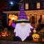 Gnome gonflable d'Halloween à DEL de 6,7 pi avec enseigne «Happy Halloween» et lanterne citrouille