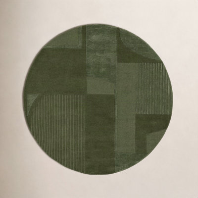 Mesmer Hand Tufted Wool, Viscose, Cotton Geometric Rug