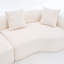 Canapé courbé désossé, canapé modulaire à compression de 110 po, blanc haute densité, canapé-lit pour salon, salon, appartement, chenille-1782483995
