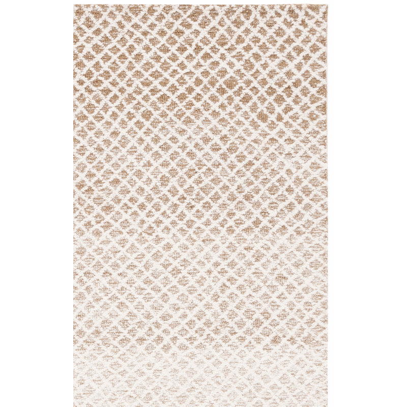 Tapis géométrique en laine et coton touffeté à la main Micro-Loop, Rectangle 8 pi x 10 pi