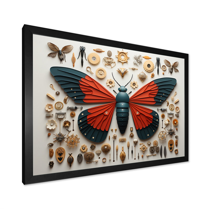 Insectes, insectes, petites merveilles III, Cadre simple noir, H 24 po x l 32 po x P 1 po