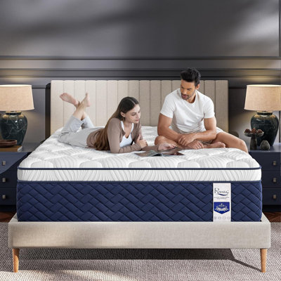 RRESTA Hotel Collection 12-Inch Full Size Medium-Firm Hybrid Mattress With 5-Zone Support For Back & Hip Relief, Fiberglass-Free, Certipur-US Certified
