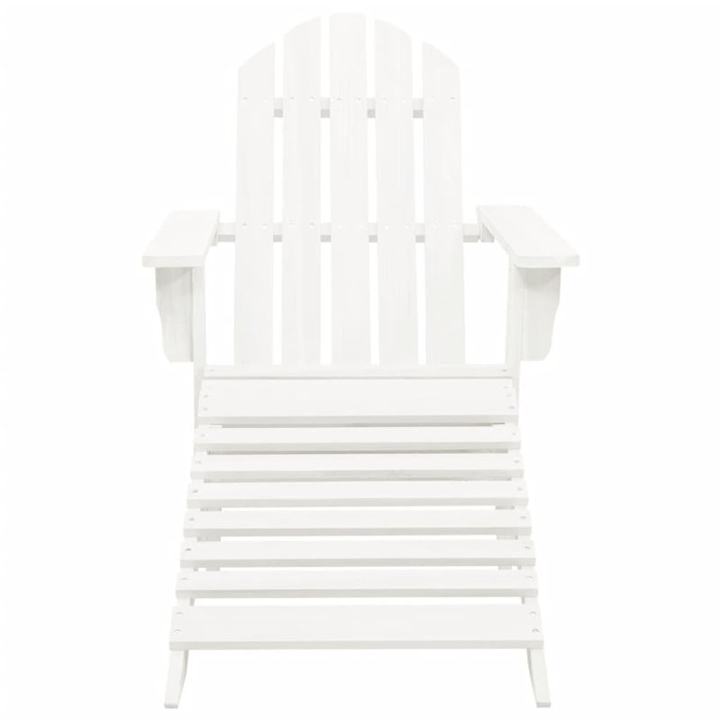 Levens Fir Outdoor Adirondack Set, White