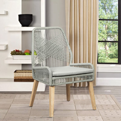 Chaskel Upholstered Mahogany Solid Wood Side Chair