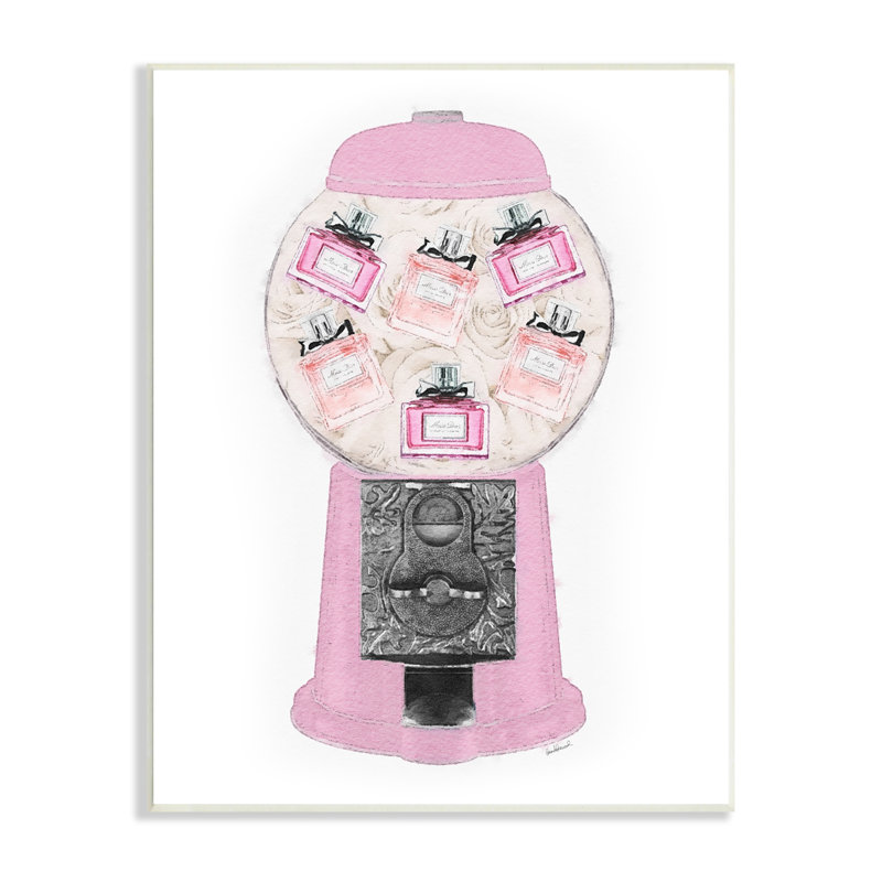 Bouteilles de parfum rose Gumball Machine Glam, Plaque murale, L 13 po x H 13 po