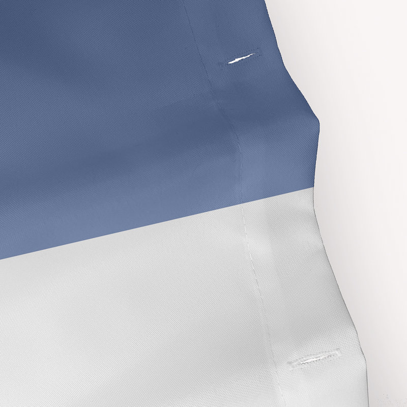 Rideau de douche simple à motif rayé, Bleuet